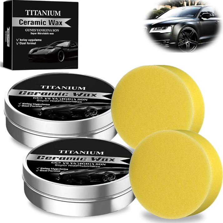 Car Wax Ceramic Coating - Kit de Creme Polidor de Cera