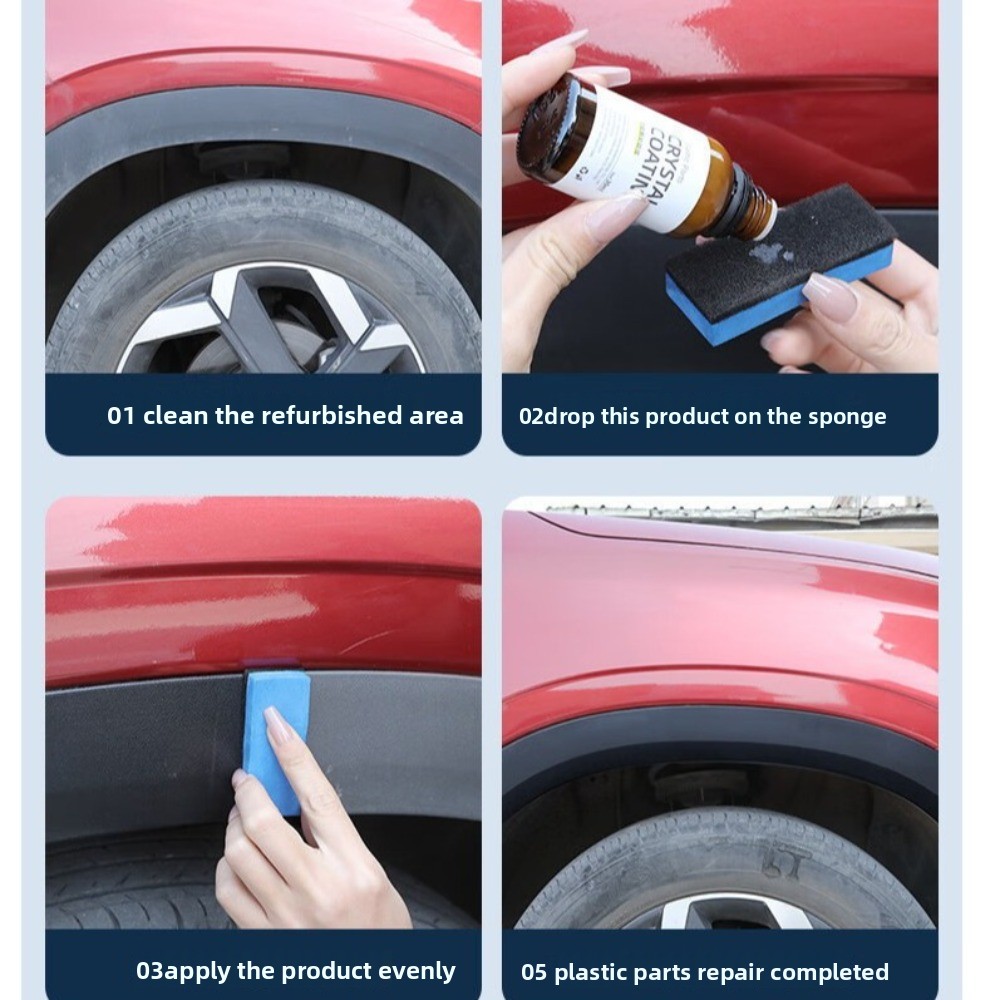 Trim Restorer Plastic - Novo revestimento de cristal durável, revestimento