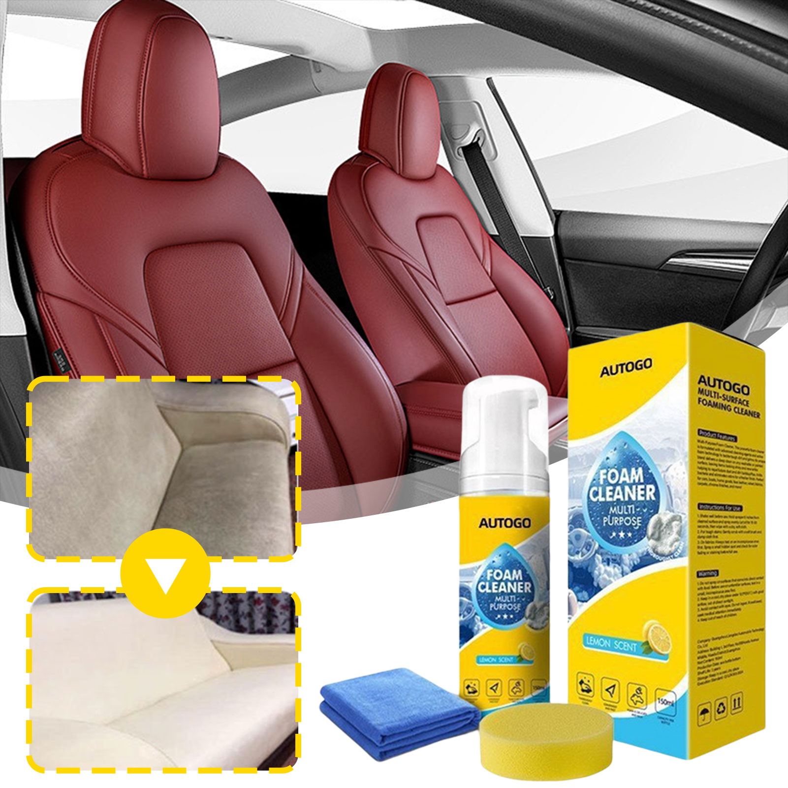 Limpador de espuma multiuso pa - Leather Cleaner Interior avaliação e preço